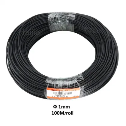 Wholesale Black PE Jacket Cladding End Shine PMMA Fiber Optic Cable: 0.75mm to 8.0mm
