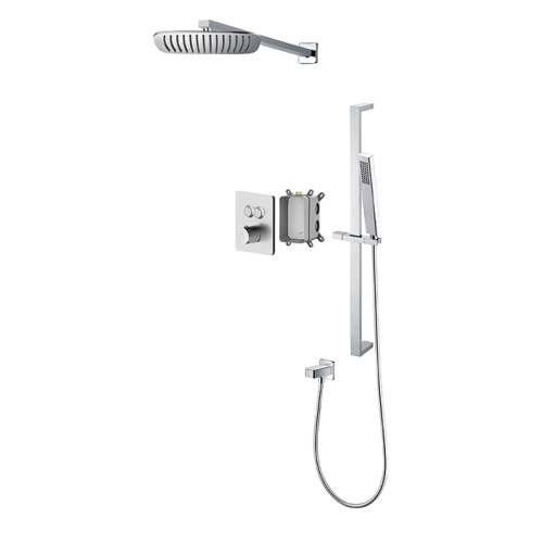 Black Matte Brass Shower Set For Bathroom