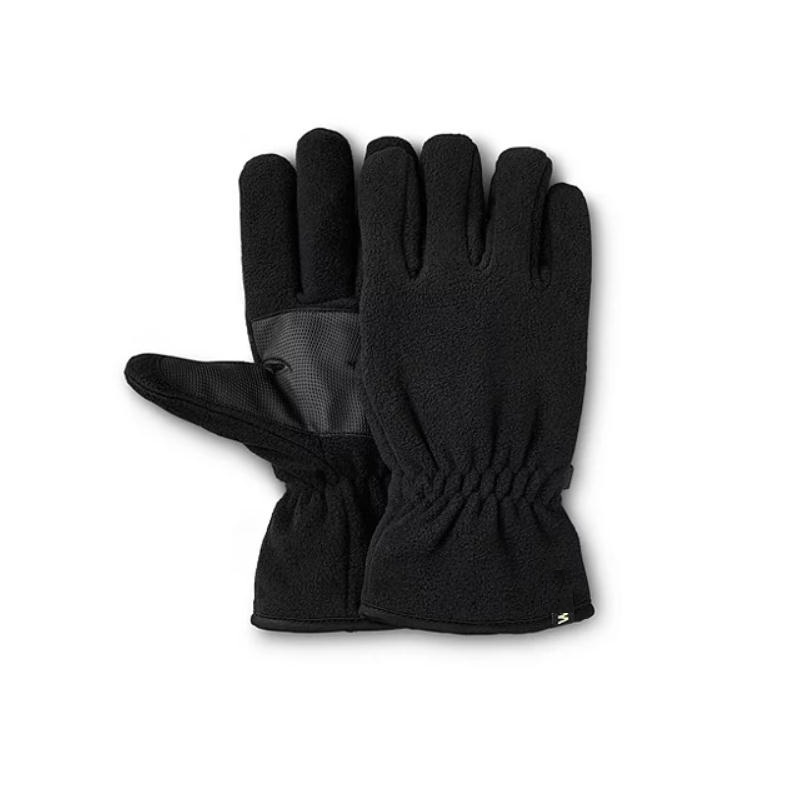 Спортивные перчатки флисовая ткань черный серый цвет
