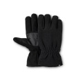 Sports gloves fleece fabric black grey color