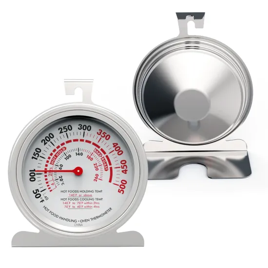Easy-Read Stainless Steel Instant Kitchen Thermometer for Ovens and Cooking