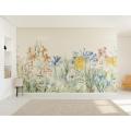 Art Pattern Flowers Mural Mosaic Glass Interior Wall