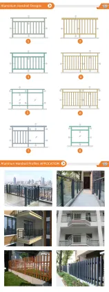 Powder Coating Balcony Aluminum Railing