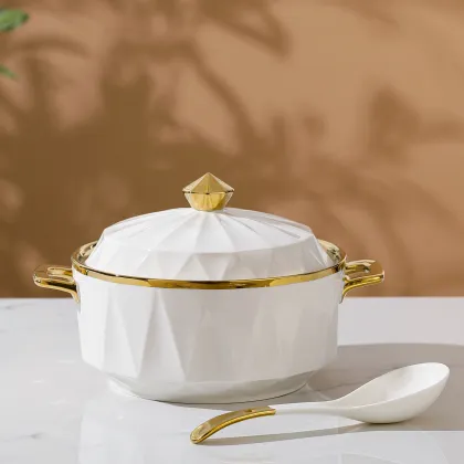 Factory Wholesale Luxury Ceramic Soup & Stock Pots