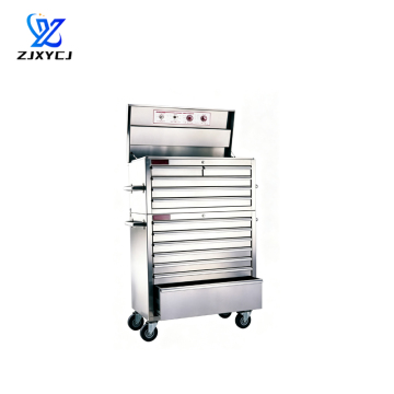 Stainless Rolling Tool Chest with Top Cabinet