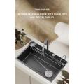 Artisan-Crafted Waterfall Sink Piano Key Digital Display