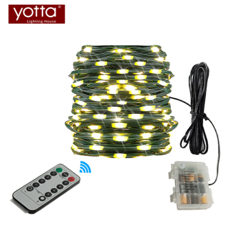10m 15m 100m Warm White Green Cord 8 Modes LED Christmas Lights for Festive Decorations