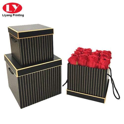 Customized Square Flower Box With Rope