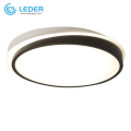 LEDER Black Modern Flush Ceiling Lights