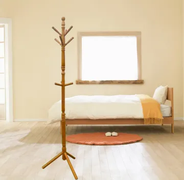 2015 hot sale 100% Eucalyptus wooden coat hanger stand/ closees hanging stand B02