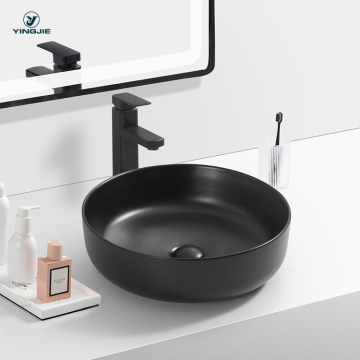 Luxury Modern Hotel Round Countertop Ceramic Lavabo Basin Marble Sink