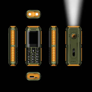 Outdoor Phone with Power Banks/At Same Time Also Can Recharge Electronics 1.77" Screen/LED Lighting