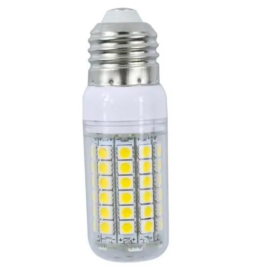SMD 5050 E27 Corn LED Light Bulb, 10W Warm White, Compatible with 12V, 230V, and 110V