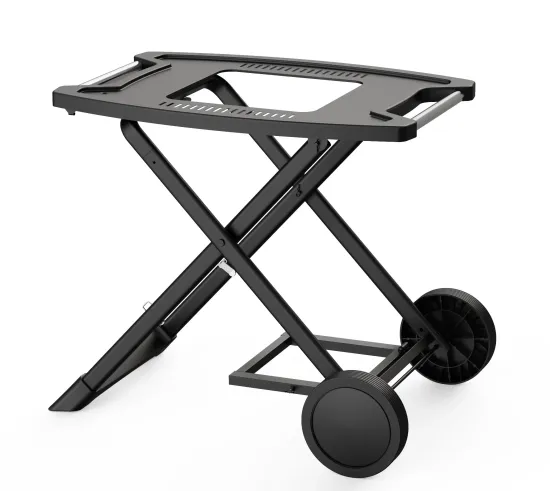 Portable Grill Cart for Tabletop Gas Grill Griddle Outdoor Grill Stand with Hooks