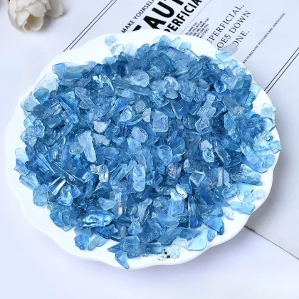 Top Quality Bulk Aquamarine Stone Chips for Decoration