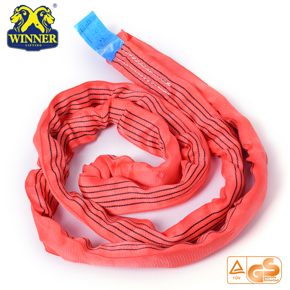 Heavy Duty Nylon Polyester 5T Soft Round Webbing Sling China Manufacturer