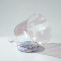 Q're manusear tigela de cristal de luz de vidro transparente com bolsa de transportadora para meditação de cura de chakra