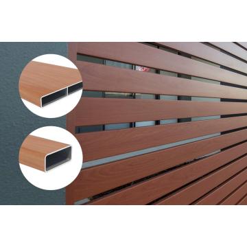 Revêtement en poudre de grain de bois de clôture en aluminium