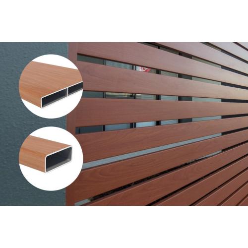 Revêtement en poudre de grain de bois de clôture en aluminium