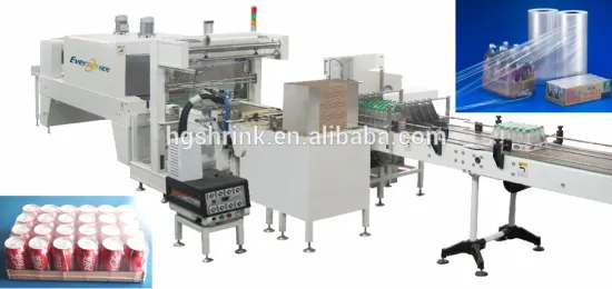 Automatic High Speed Shrink Wrapping Machine For Beverage line HG-500ZT