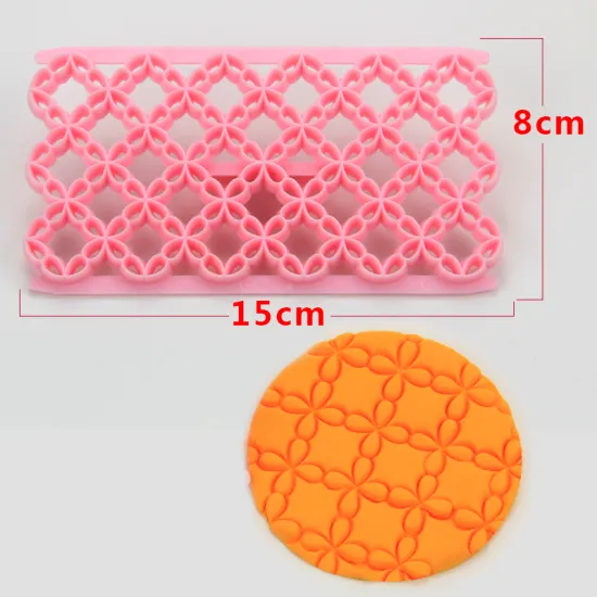 Mini flower shape fondant cookie embosser cutter mold
