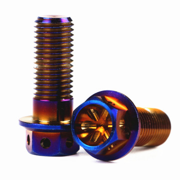 High Quality Anodized Titanium Bolts and Washers for Motorcycle: M5, M6, M8, M10, M12 Hex Flange CNC Bolts and Washers by Fuwa