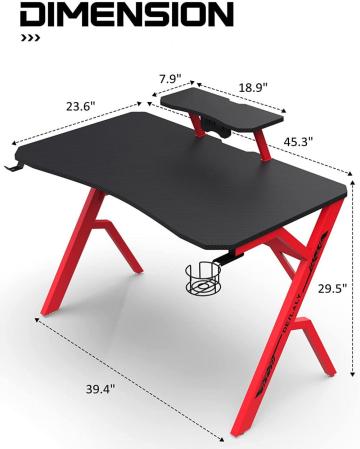 Red Modern Gaming Desk