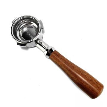 Bottomless 54mm Portafilter Stainless Steel Rosewood Handle Espresso Coffee Filter
