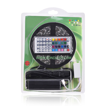 16.4ft SMD5050 RGB Color Changing LED TV Backlight Kit with 44-Key IR Remote Controller