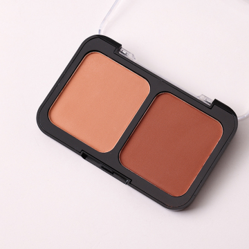 Wholesale High Quality Pressed Powder Compact Face Makeup Soft 2 in 1 Bronzer Palette