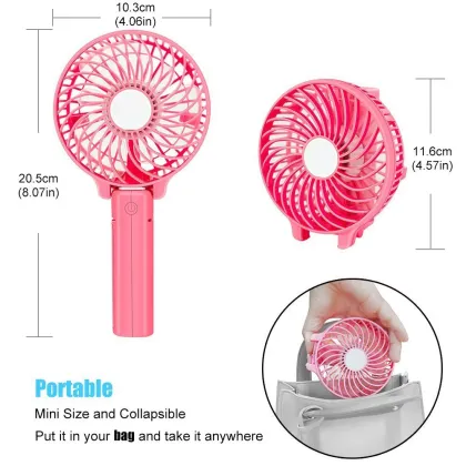 Air Conditioning Cooling Foldable Fan USB Rechargeable Fan