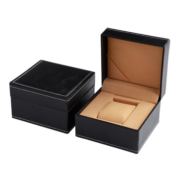 Boîte de rangement de montre à clapet en cuir PU personnalisable en plusieurs couleurs avec option d'impression logo
