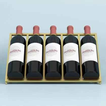 Right triangle iron wine rack