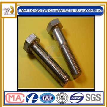 DIN931 Gr5 Hexagon head titanium bolts