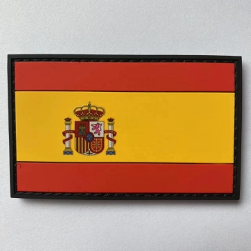 PVC Spain Flag Patch - Tactical Hook and Loop Fastener Spanish Flags