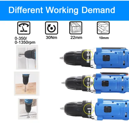 Cordless Electric Power Tools 16.8V Lithium Battery Hand Drill