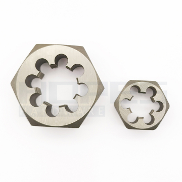 Juegos de troqueles de tornillo hexadecimal personalizado M13-M20: Hss HSS Aloy Steel Cutting Herramientas para roscas finas y gruesas