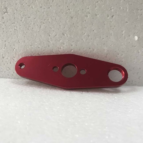 customized machining red surface aluminum parts