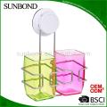 Suction Caddy best price wall sticky metal suction cup toothbrush toothpaste wire rack Supplier