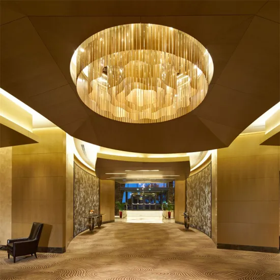 Oversized Flower Brass Led Banquet Hall Chandelier Lighting