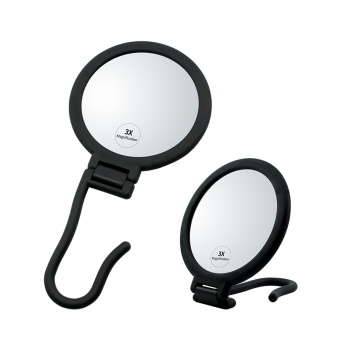 Foldable double sided handheld mirror