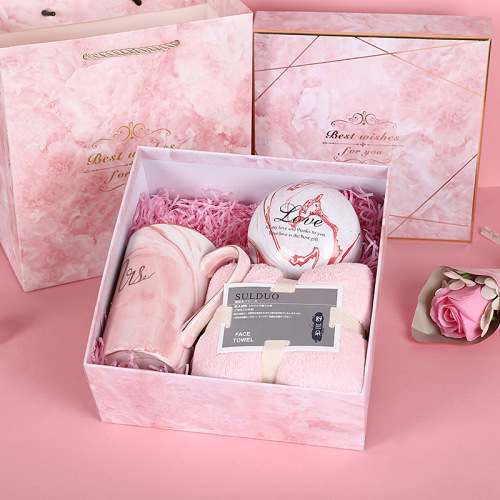 Handtuch Geschenkset Customized Marmoring Gift Box Verpackung