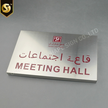 Personalized Curved Face Aluminium Profile Office Door Signs