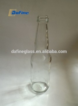 330ml clear beer bottle, food grade fruit Juice and beverage bottle with screw metal cap