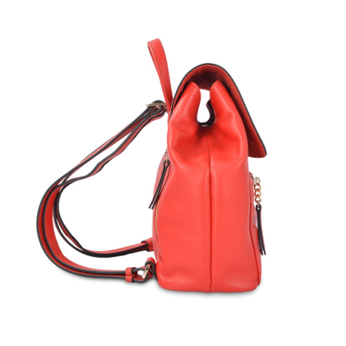 Real Leather Girls Camera Backpack Candy Color