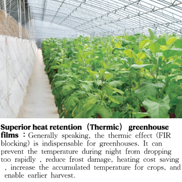 Superior heat retention(Thermic) greenhouse films