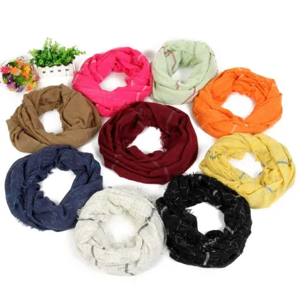 Spring Wild Fringed Scarves Printed Scarf 15030