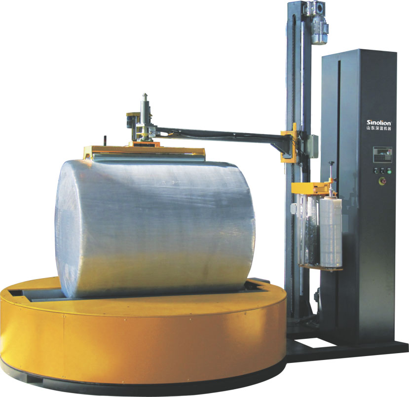 Automatic wrapping machine for cylinder shape product