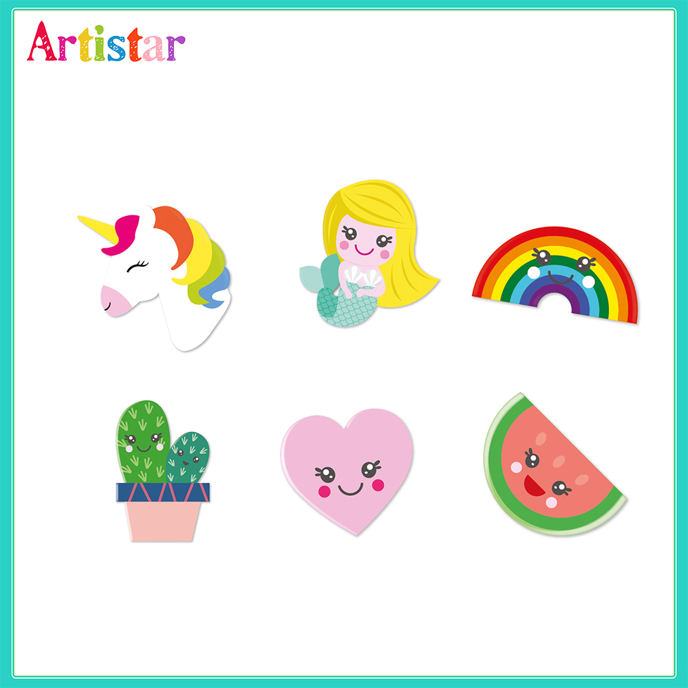 Cute Blister Card 6 Pack Erasers 2