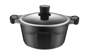 Black Die-Cast Aluminum Kitchen Cookware Pots